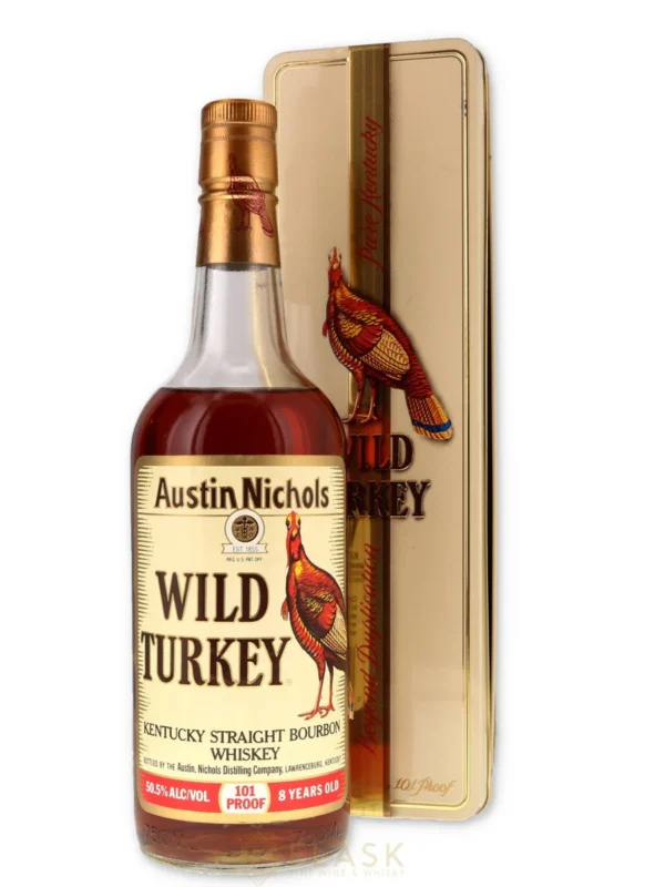 Wild Turkey 101 Proof 8 Year Old Bourbon 1991 In Gift Tin